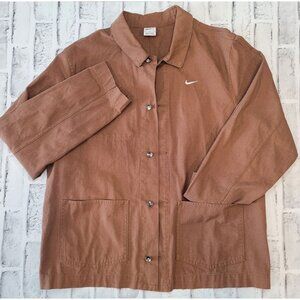 Pristine Nike Life Canvas Chore Jacket Ale Brown Men's Size Medium Workwear